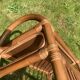 Vintage rattan and bamboo magazine rack