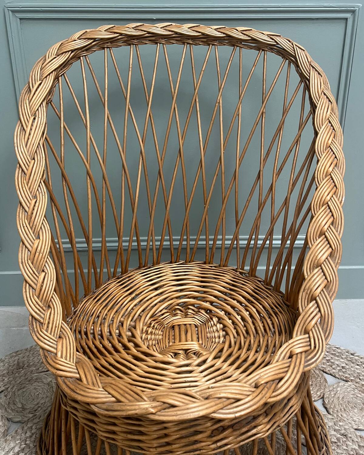 Fauteuil en rotin pour enfants