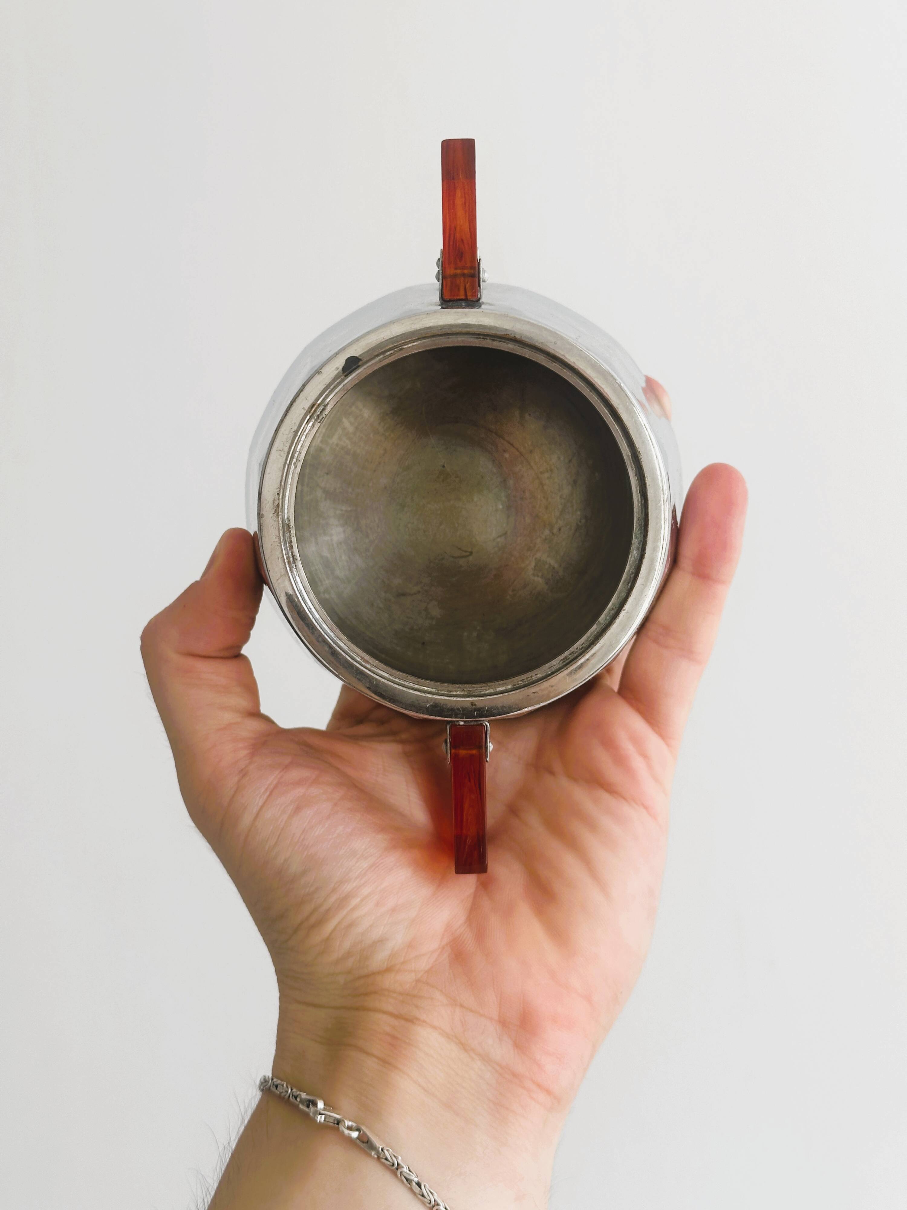 Metal sugar bowl