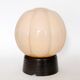 Art deco pastel pink thabur ceiling lamp, glass globe light