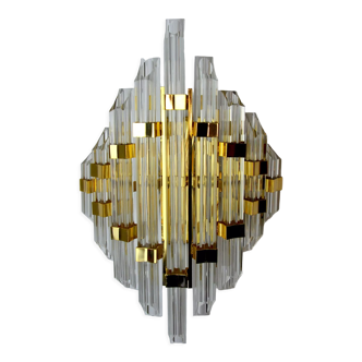 Venini wall lamp, murano glass, italy, 1970
