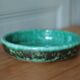 Ceramic dish Elchinger and sons, large round green dish, vintage catch-all, table art, interior decoration
