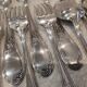 12 silver-plated table cutlery 24p with Belgian rocaille ribbon decoration