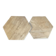 Vintage travertine coffee table duo