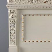 Lit ancien de style néo-Renaissance en peuplier sculpté, XXe siècle