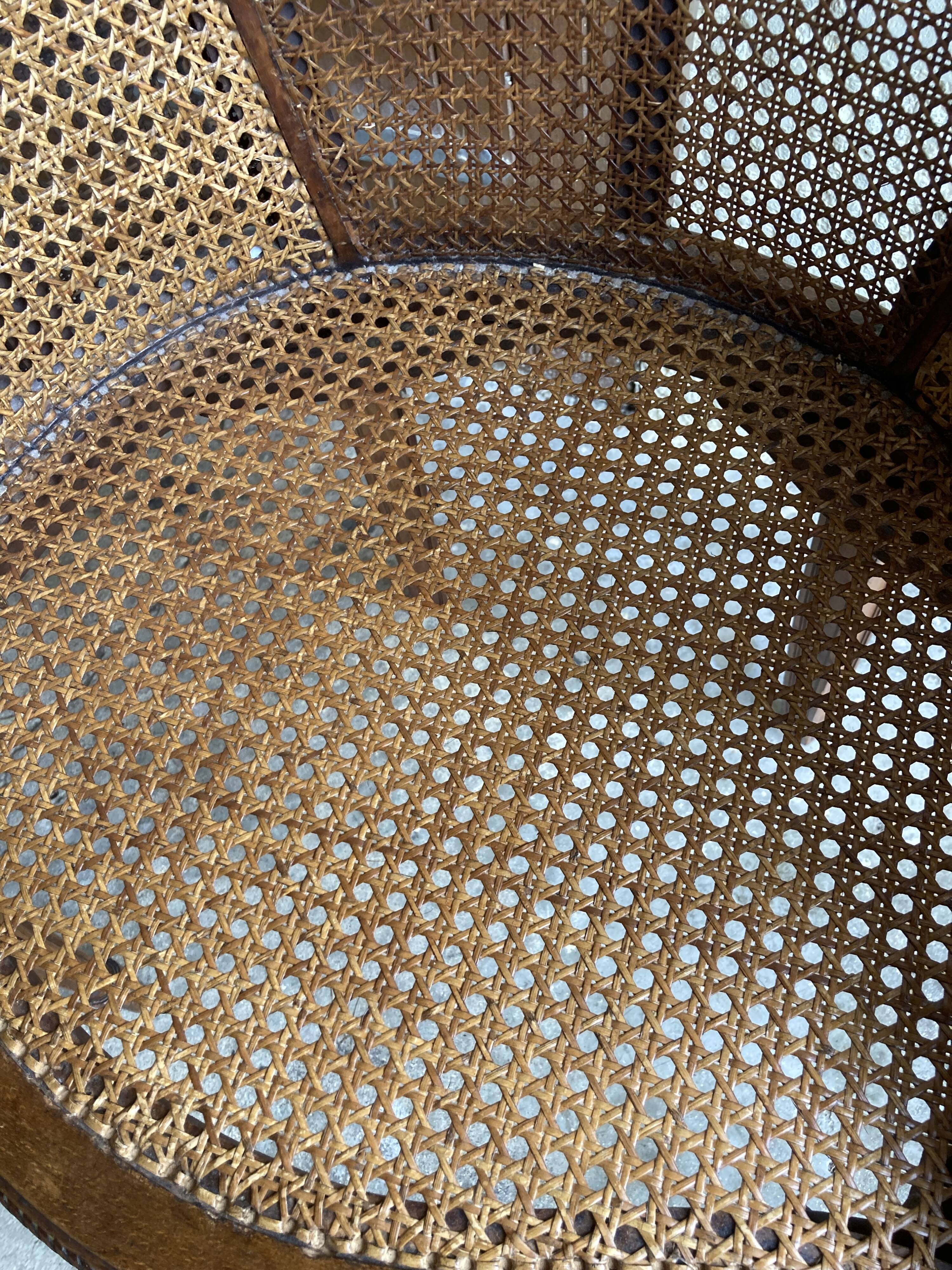 Caned office chair, mid-18th century