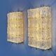 Pair of frosted glass wall sconces by Barovier & Toso, Italy, 1960s