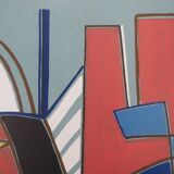 Alberto magnelli: blue composition - original lithograph