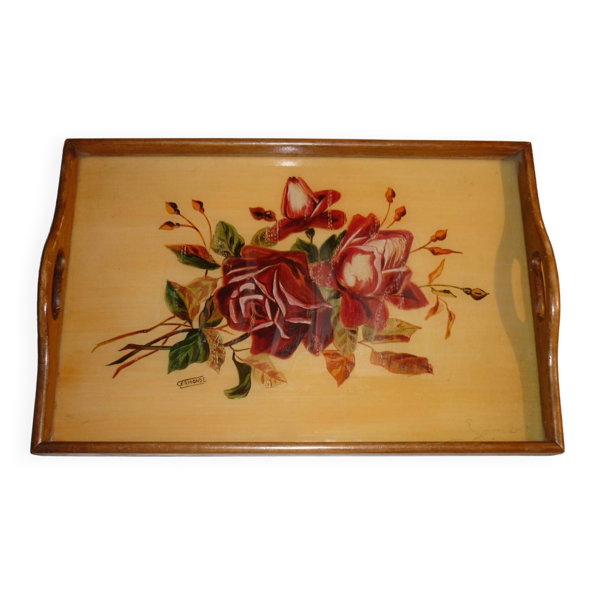 Old ermond wooden tray from the 30s-40s