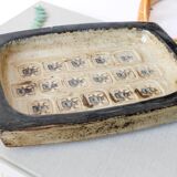 Brutalist Royal Copenhagen trinket tray by Jørgen Mogensen, 1960s