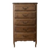 Chiffonnier ancien 5 tiroirs en bois