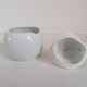White porcelain pear sugar bowl