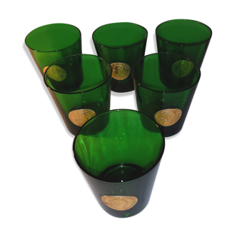 Lot of golden seal glasses