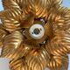 Applique fleur en metal doré vintage