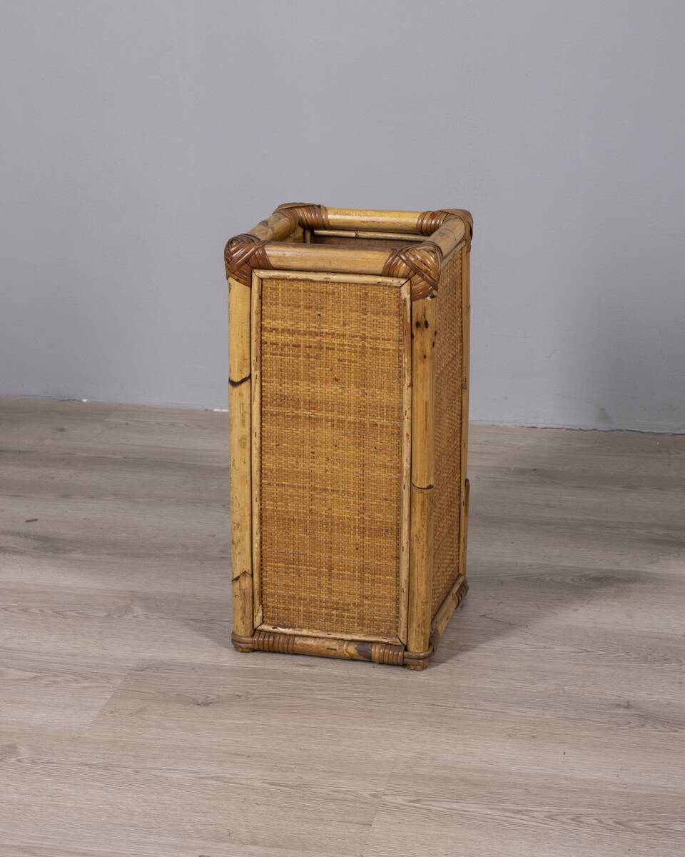 Vintage 1960s Italian design bamboo umbrella stand