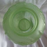 Jobling B2 Bird and Corn Vase Uranium Glass