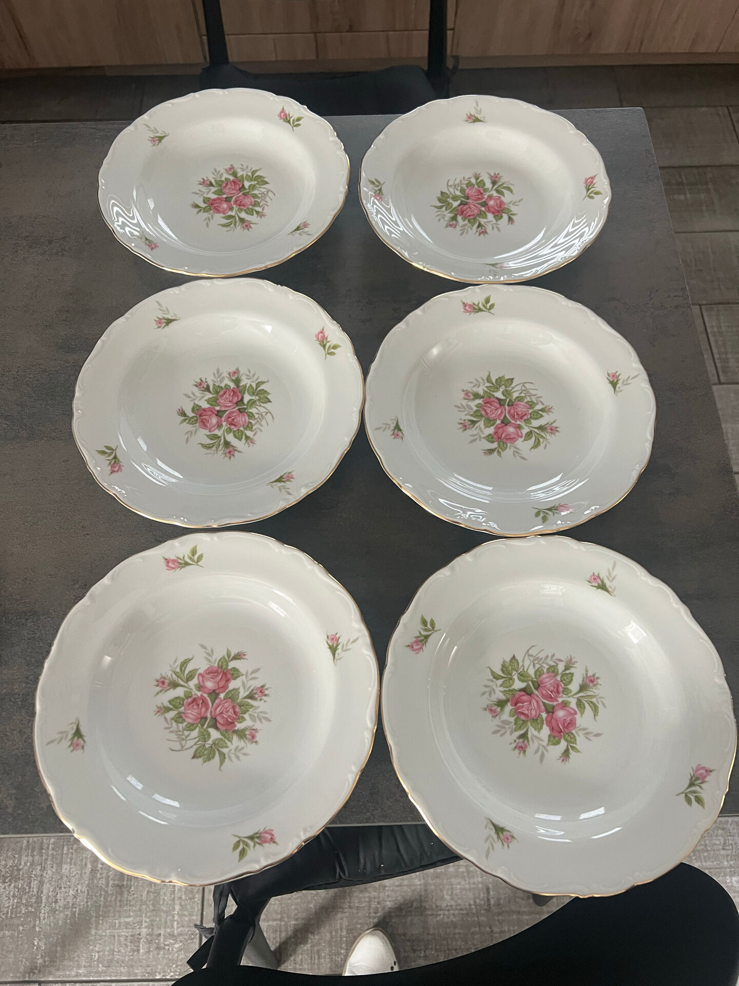 Set of 6 deep plates, Winterling