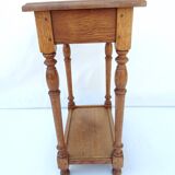 Console or side table in light oak stained massir wood