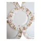 Set of 6 vintage French porcelain plates – pink floral design