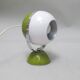 Lampe boule italienne blanc et kaki années 70