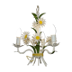French Vintage Tied Bouquet Style Daisy Flower 3 Light Chandelier