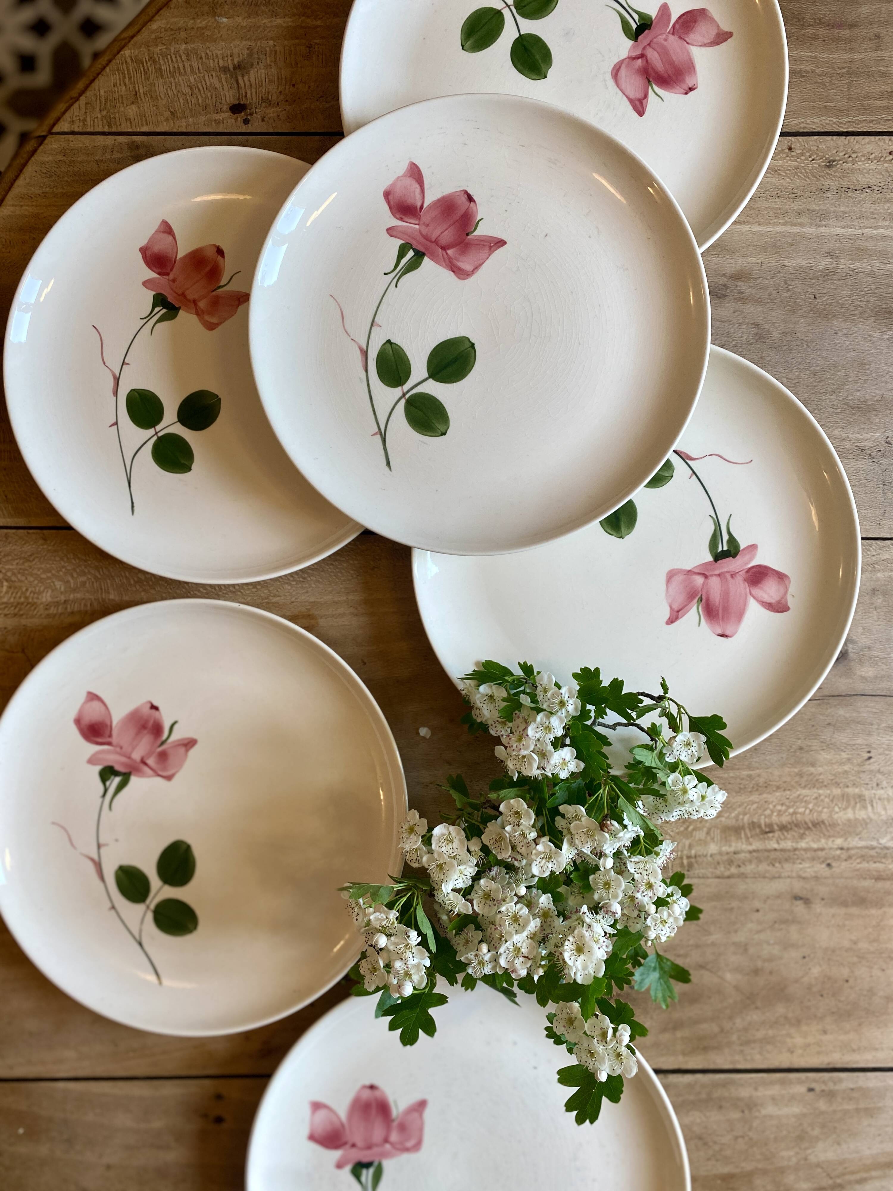 Set of 6 vintage flat plates - Magali model by Villeroy and Boch
