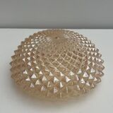 Round amber hedgehog ceiling light