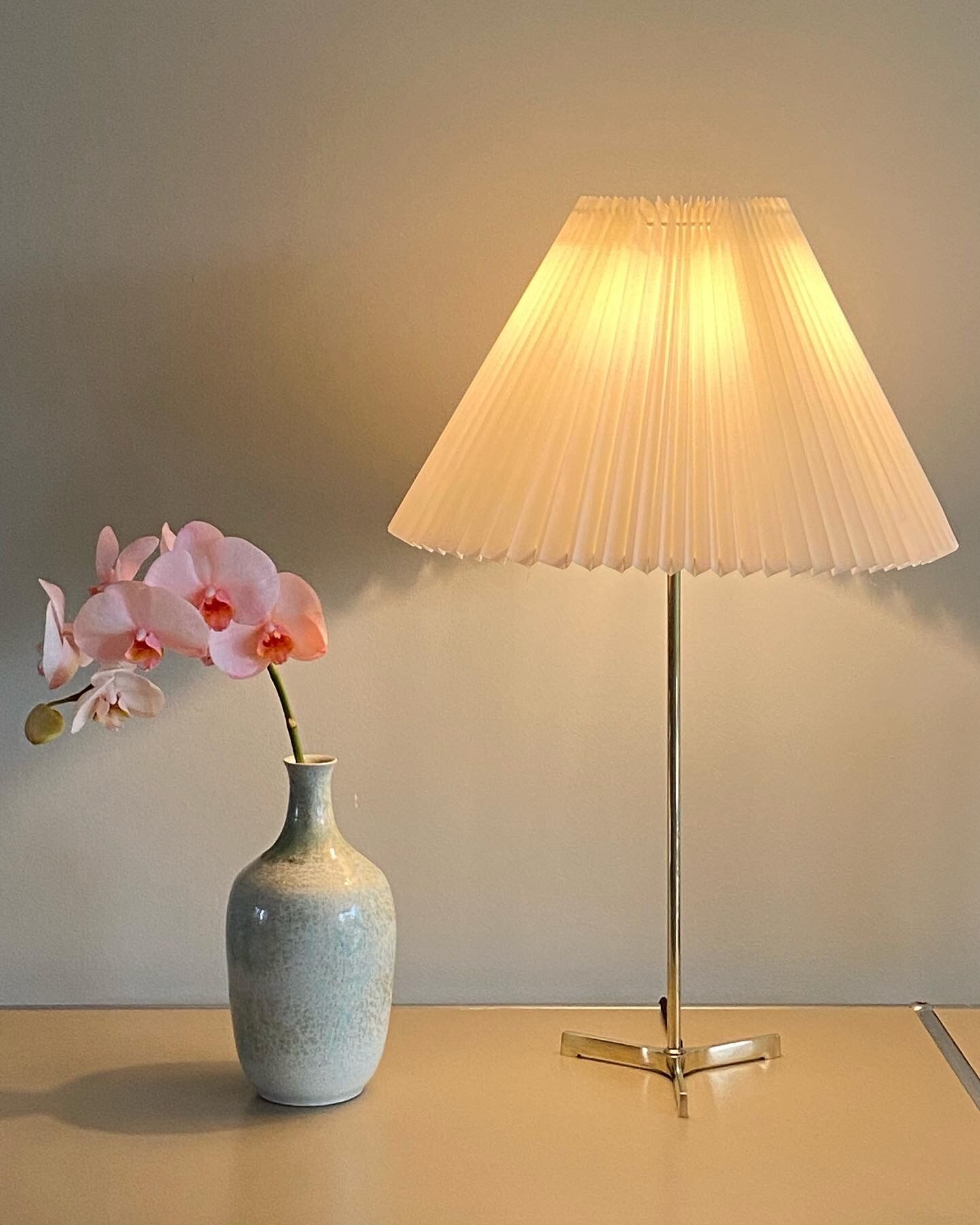 1960s Brass Fog & Mørup Table Lamp, Made in Denmark