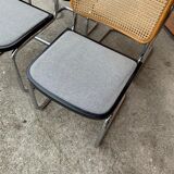 Mid-Century Modern Italian Marcel Breuer B32 Cesca Chair, 70s set of 4