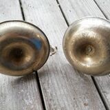 Pair of brass candle holders