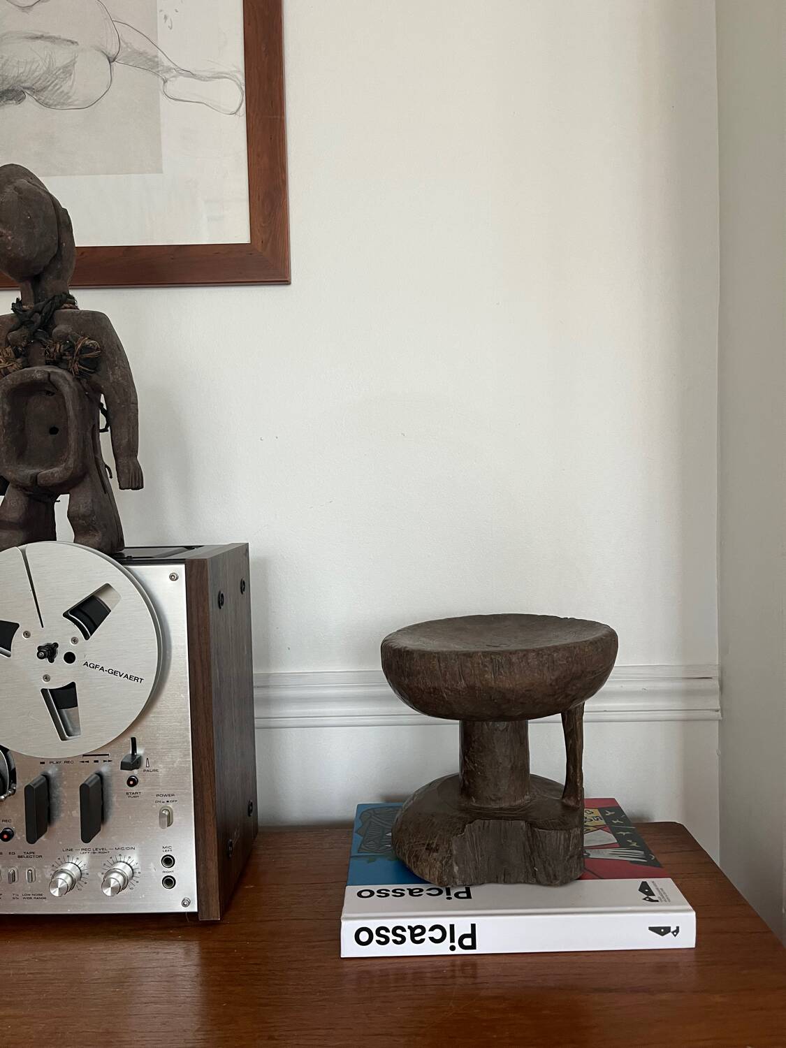 African folk art stool