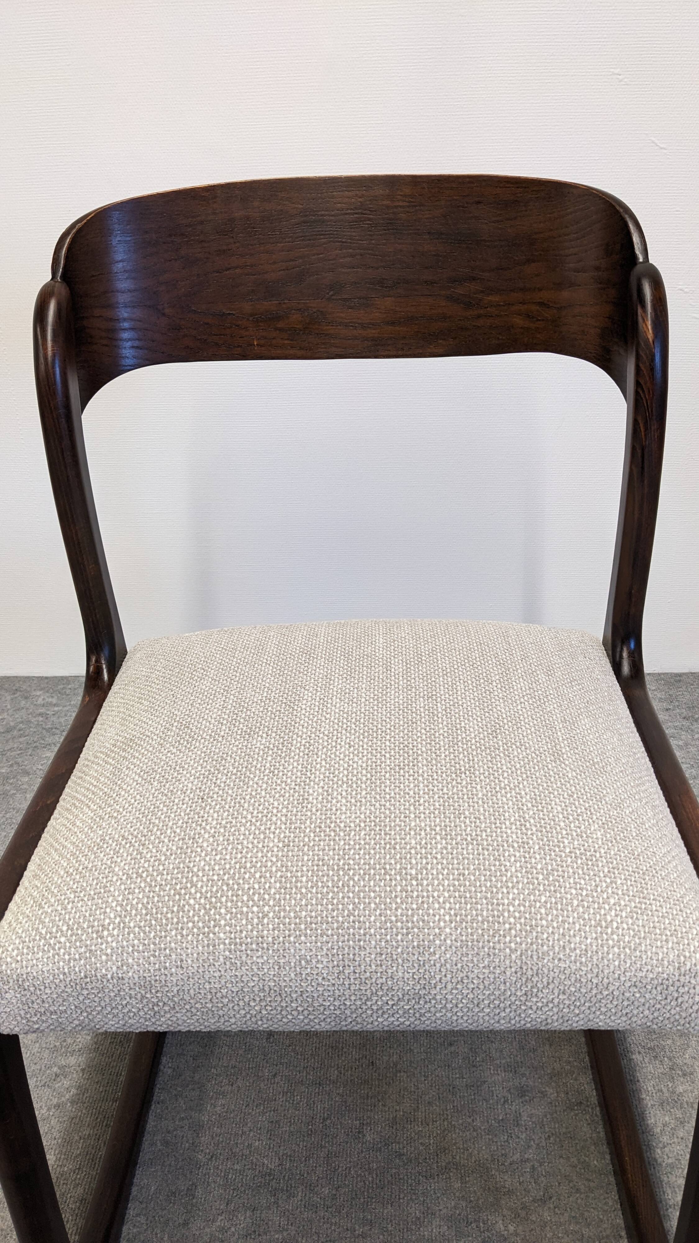 Set of 4 Baumann sled chairs, France circa 1970.