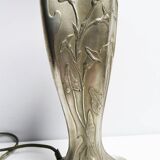 Vintage style pewter lamp base, potstainiers hutois