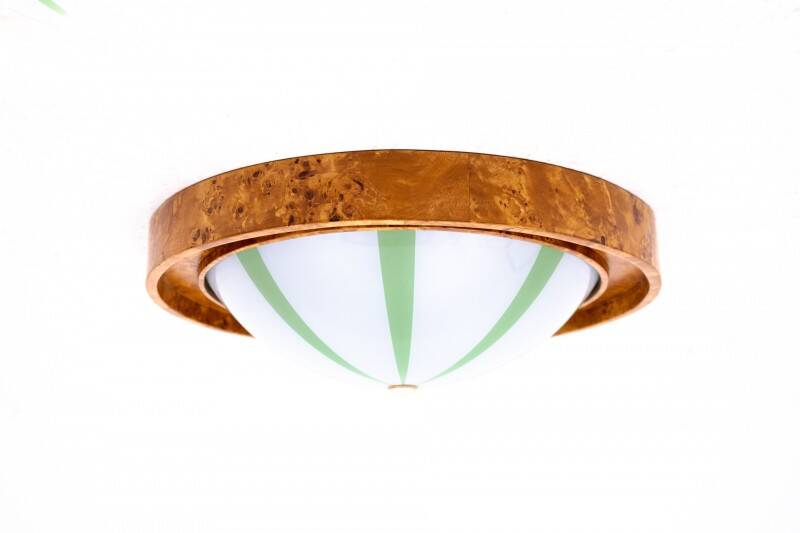 Unique Art Deco ceiling lamp, Poland, 1950s.