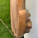 Old mirror in carved wood and gilded leaf, Louis XV rocaille style, twentieth century 59x87cm