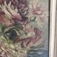 Peinture fleurs, huile sur toile encadrée