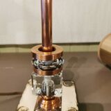 Art Deco mirror lamp, copper and glass