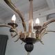 Italian gold coloured chandelier 1970s