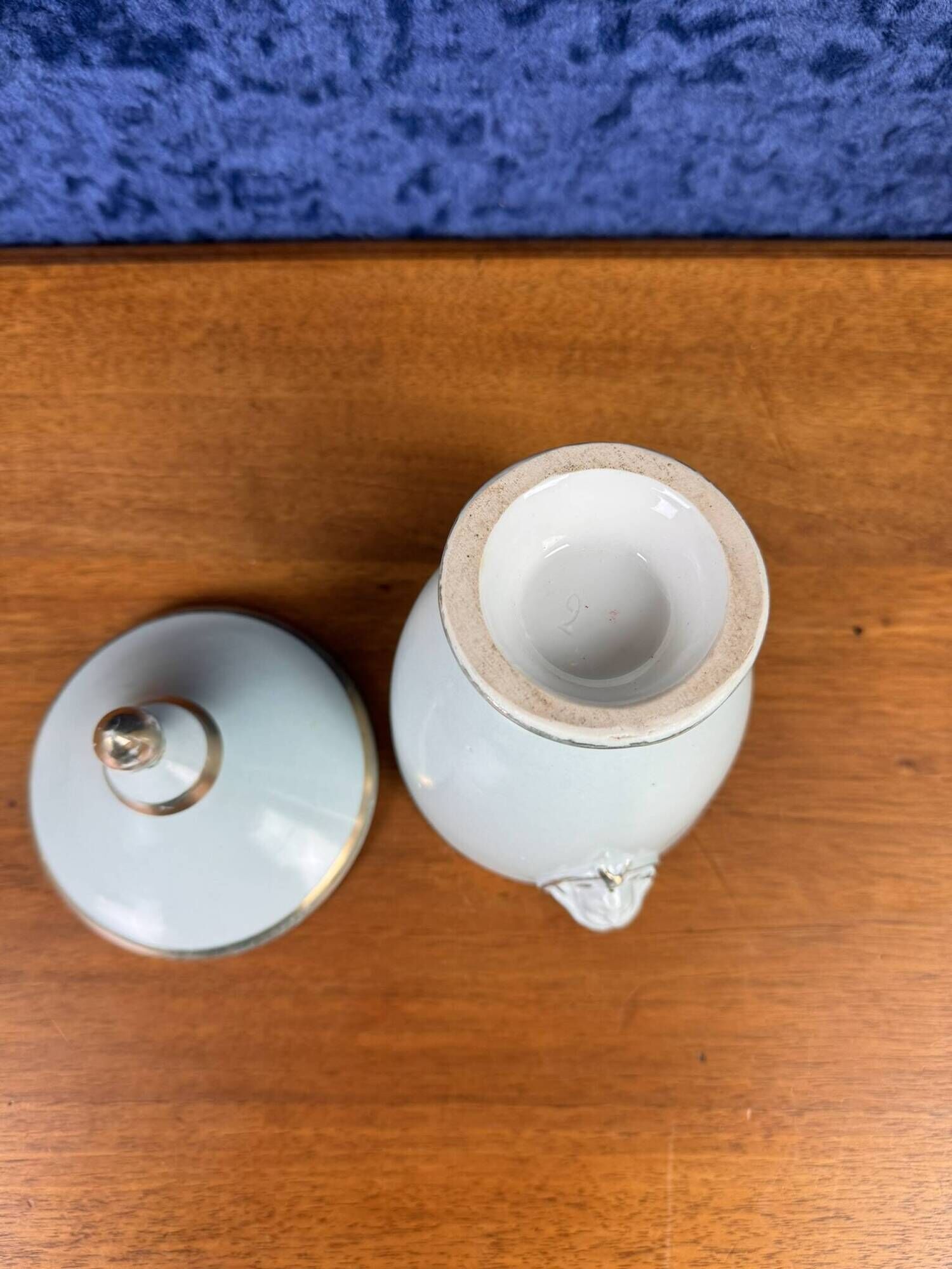 Superb Empire style drageoir in Paris porcelain from the late 19th century
