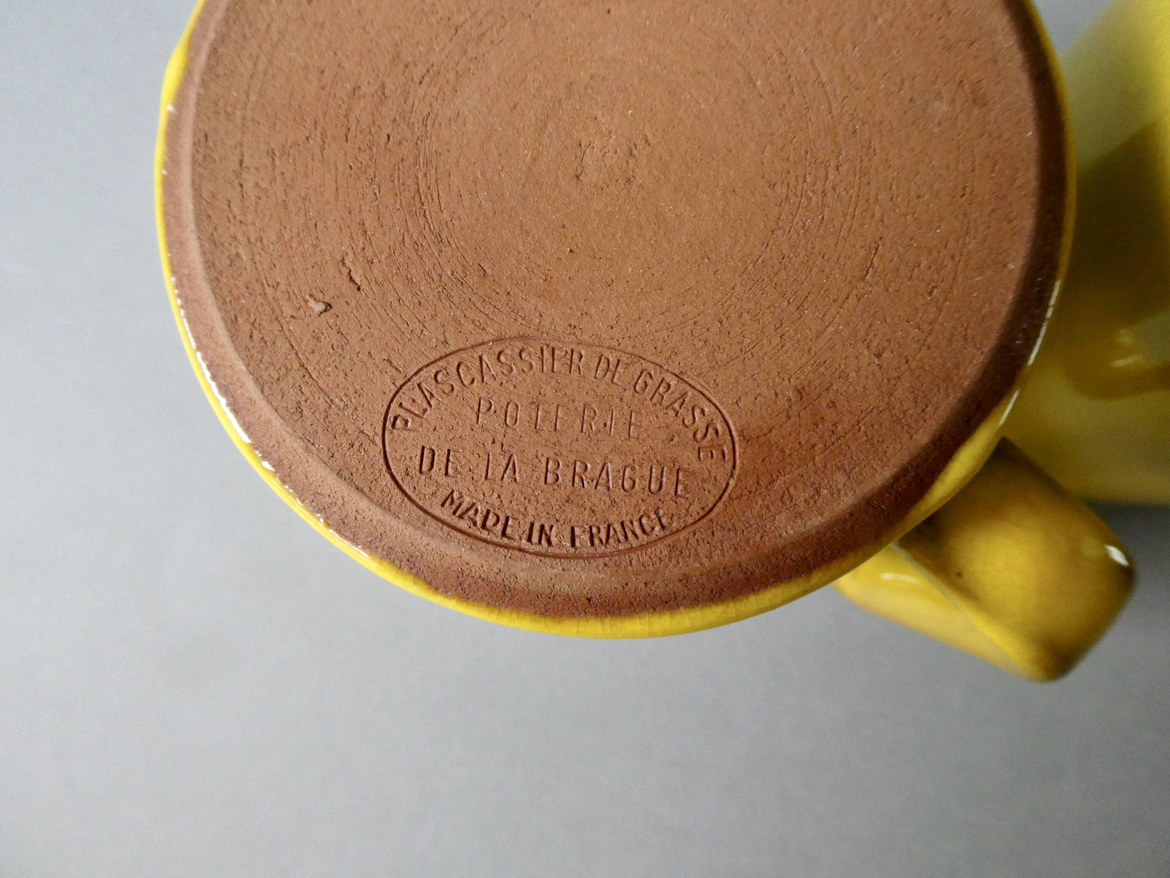 2 mugs en céramique de Paul Badié poterie de la Brague années 70