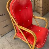Fauteuils rotin années 50 la paire