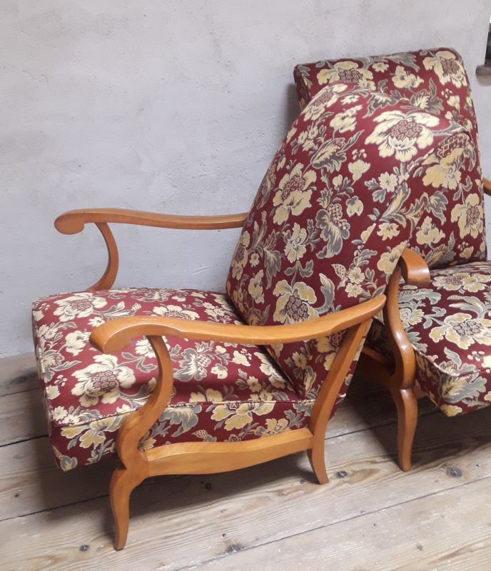 Pair of vintage 1950 armchairs