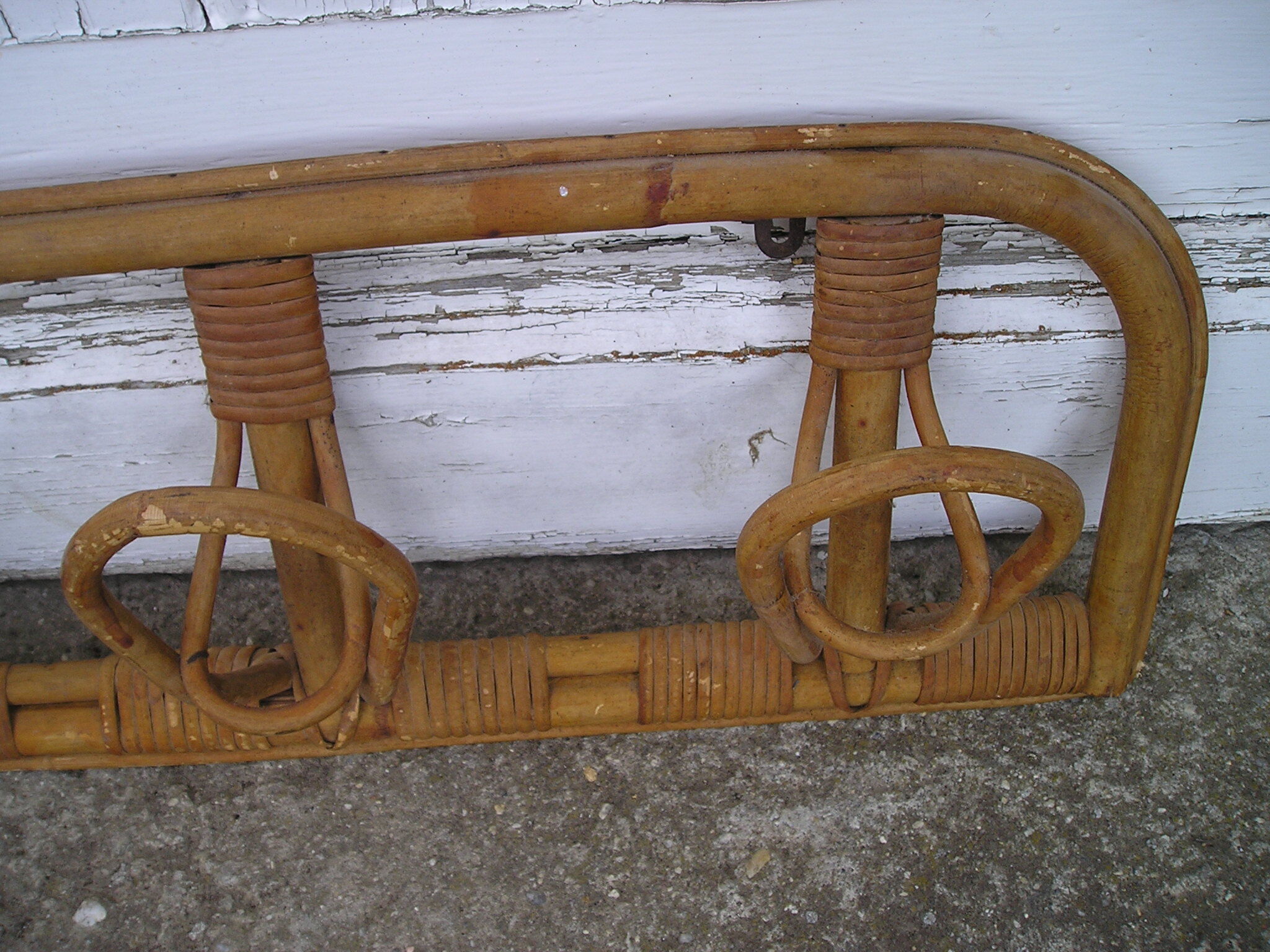 Cloakroom hangers old Wicker of the 1970s