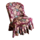 Antique floral upholstered armchair – traditional upholstery renovation.