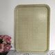 Vintage fiberglass tray, cane pattern