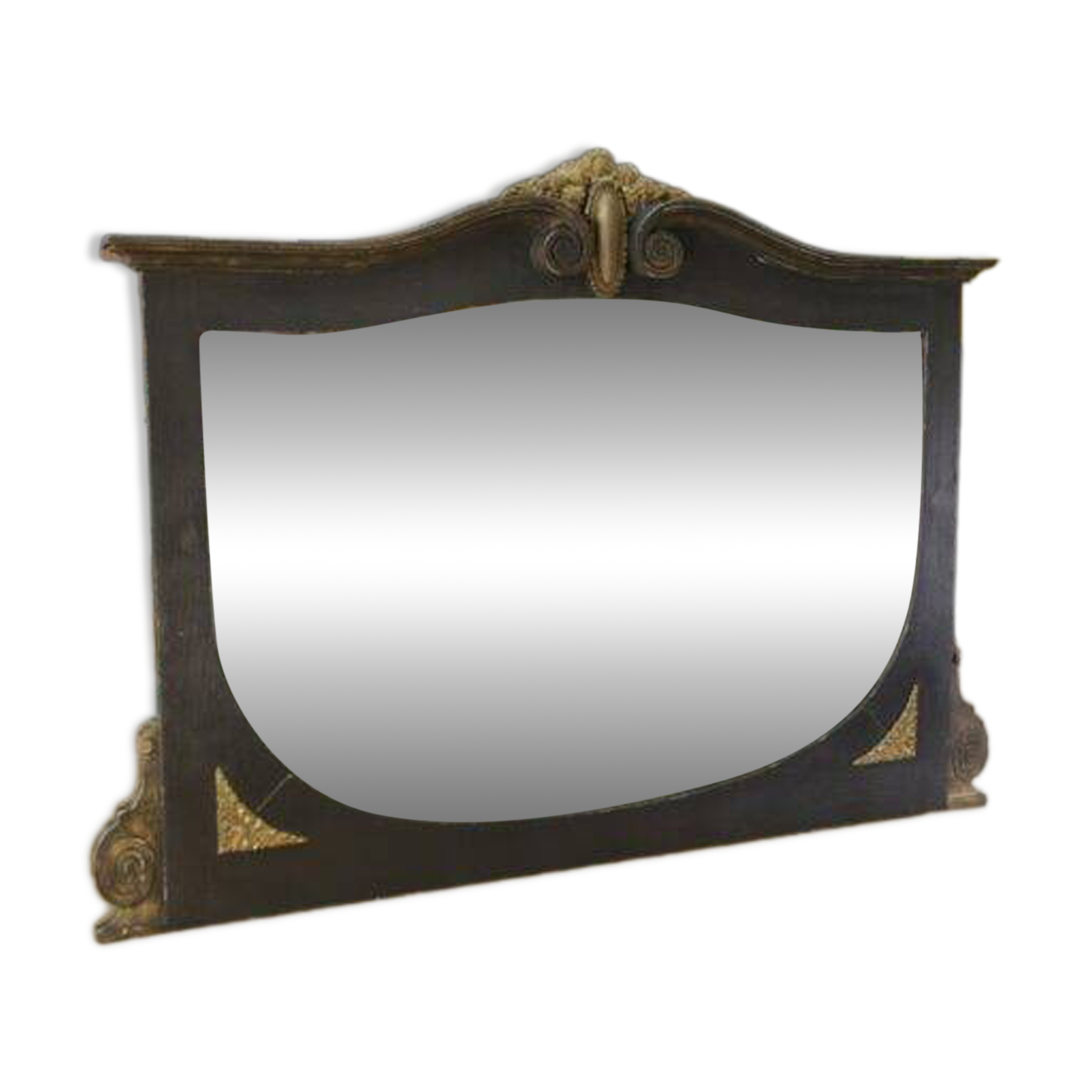 Miroir avec ornement bois et bronze art déco 1930’s