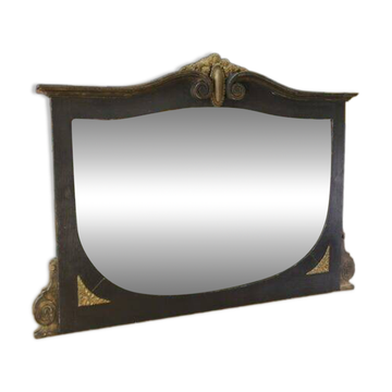 Miroir avec ornement bois et bronze art déco 1930’s