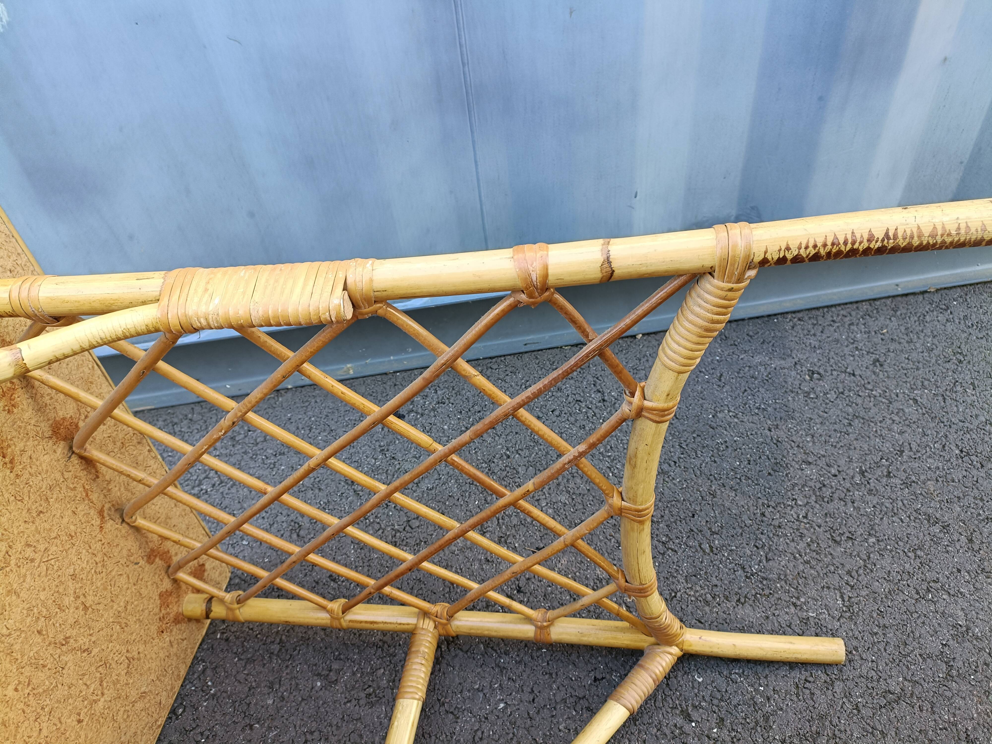 Desk in vintage rattan XXeme
