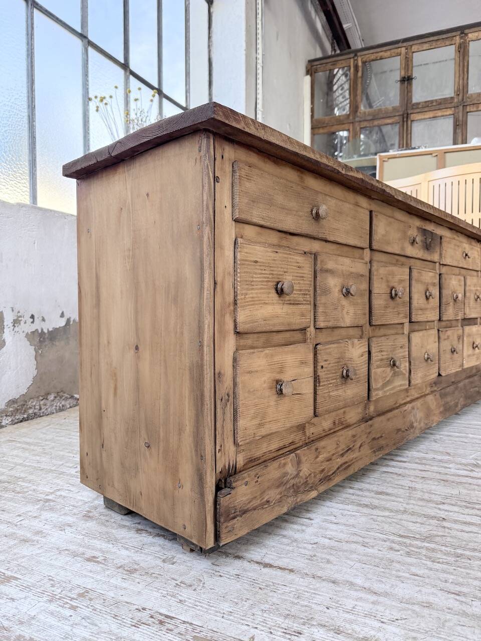 1950s workshop furniture in pine