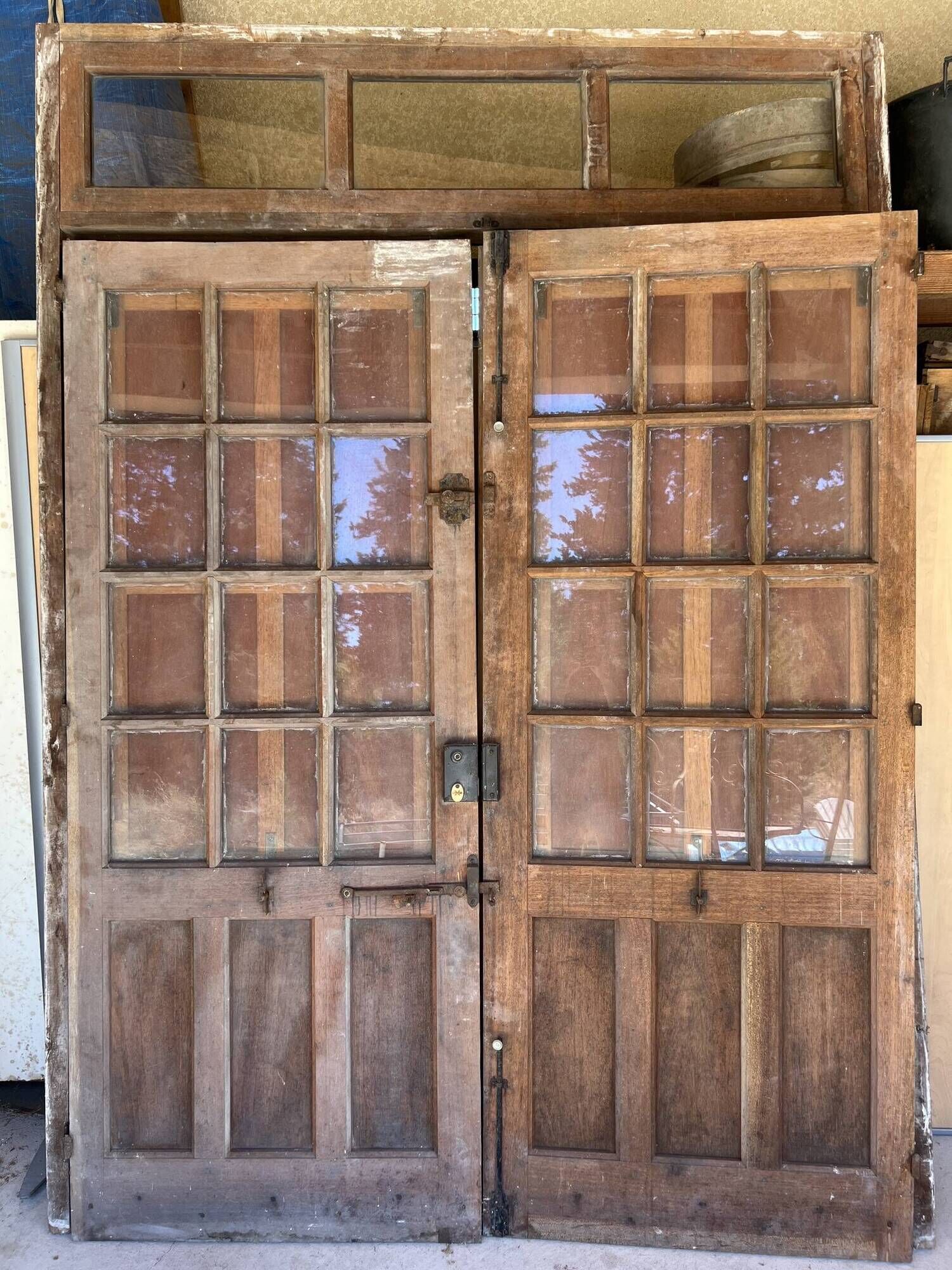Wooden doors for an old shop front + frame